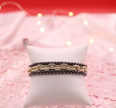 This bracelet is absolutely gorgeous! It's the perfect accessory to wear for any occasion. It's sure to become a favorite! Black Box, Box Chain, Tennis Bracelet, Paper Clip, Beautiful Bracelet, Chain Bracelet, Rainbow Colors, Bracelet, Chain