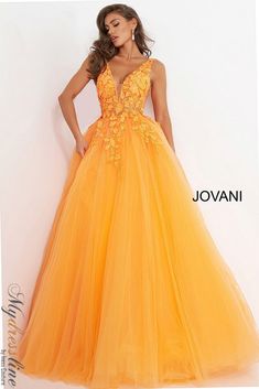 Prom Ballgown, Ballgown Prom Dress, Simply Orange, Western Gown, Jovani Prom, Full Tulle Skirt, Yule Ball, Prom Dresses Jovani, Exquisite Gowns