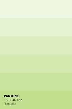 a green background with the words pantone on it