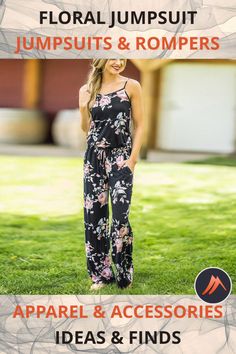 Super Comfy Floral Jumpsuit by Mounteen (Black, S). Embrace the spring and summer vibes in this beautiful, sleeveless Super Comfy Floral Jumpsuit. Worldwide shipping. Visit to learn more or save to your board for later! Apparel & Accessories, Clothing, One-Pieces, Jumpsuits & Rompers Sleeveless Summer Jumpsuits And Rompers For Leisure, Sleeveless Summer Leisure Jumpsuits And Rompers, Summer Sleeveless Jumpsuits And Rompers For Loungewear, Casual Sleeveless Jumpsuits And Rompers For Loungewear, Casual Sleeveless Jumpsuits And Rompers For Vacation, Casual Sleeveless Floral Print Jumpsuits And Rompers, Black Jumpsuits And Rompers For Summer Leisure, Casual Sleeveless Jumpsuits And Rompers For Day Out, Floral Print Sleeveless Jumpsuits And Rompers For Day Out