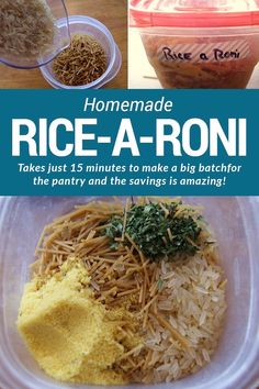 rice - a - ron takes just 15 minutes to make a big batch for the pantry and the savings is amazing