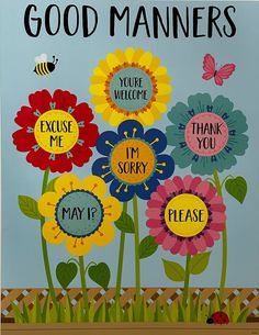 kids room wall decor ideas Garden Of Good Manners, Good Manners Chart, Manners Chart, Room Wall Decor Ideas, Good Manners, Kids Room Wall Decor, Wall Decor Ideas, Kids Room Wall