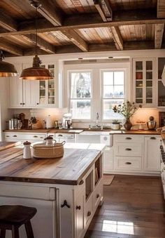 Coastal Modern Kitchen, Farm Kitchens, Kitchen Inspiration Board, Farmhouse Inspiration, Coastal Modern, Farm Kitchen, White Cabinetry, House Design Kitchen, House Decorating