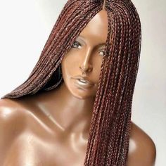 Braided Closure Wig, Handmade And Up To 24 Inches Long. Wig With Closure, Braided Wigs, Closure Wig, Braids Wig, Long Wigs, Make Color, Wig Hairstyles, Womens Hairstyles, Wigs