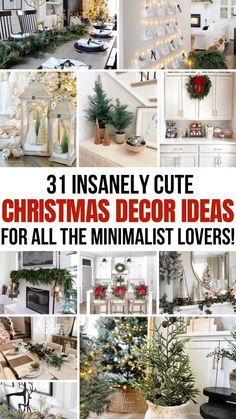 christmas decorating ideas for all the minimalist lovers in your life, including trees and candles