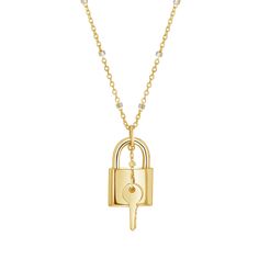 Wearing this Love Padlock Key Necklace close your heart is the ultimate symbol of love locked. As beautiful in meaning as it is design, this high polish 14k Gold necklace hangs on a shimmering sparkle chain. Pairs beautifully with our Love Padlock studs.  Size: 14.5mm(H) x 9.2mm(W) Solid 14K Gold Lifetime Guarantee Mad Spiritual Necklace, Lock Jewelry, Cross Earrings Studs, Cuban Link Chain Necklaces, Diamond Solitaire Necklace, Ball Chain Necklace, Solitaire Necklaces, 14k Gold Necklace, Key Necklace