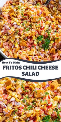 how to make fritos chilli cheese salad is an easy and delicious side dish