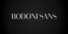 the word boddonsans is written in white letters on a black background,