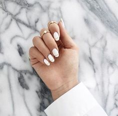 Love this cute nail colour combo – /so/ cool. Image: Pinterest Chic Nail Art, Nail Ring, Healthy Nails, Cute Nail Designs, Nail Art Inspiration, Chic Nails, Nail Accessories, Nail Trends, White Nails