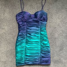 Gorgeous Dress!!! One Of A Kind You’ll Be Sure To Stand Out In This Number. Size 3/4 Would Fit An Xs/S Bc There’s Not Much Stretch. Nwt. Paid Over $200. Wish This Fit! Hard To Sell But Would Rather Someone Put It To Good Use. Thanks For Looking! Turquoise Ombre, Ombre Dress, Ethiopian Opal Ring, Purple Turquoise, Le Chateau, Aesthetic Outfits, Gorgeous Dresses, To Sell, Sleeveless Dress