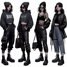 Street Goth Fashion, Alternative Aesthetic Art, Create Pin, Diy Wedding Dress, Alt Outfits, Diy Vetement, Fashion 90s, Black Clothing, Fashion Inspiration Design