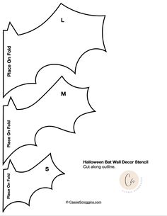 the halloween bat wall decor stencil is cut out and ready to be sewn