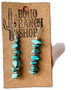 Western Dangle Earrings, Rustic Drop Earrings, Handmade Western Dangle Earrings, Turquoise Dangle Earrings Western Style, Rodeo Earrings, Nickel-free Western Style Earrings, Adjustable Nickel-free Western Earrings, Nickel-free Adjustable Western Earrings, Turquoise Nickel-free Western Earrings