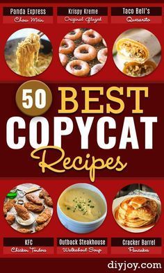 the cover of 50 best copycat recipes