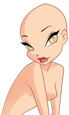 an image of a cartoon character with big eyes and no shirt sitting on the ground