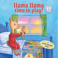 an animal bedding book with the title llama llama time to play