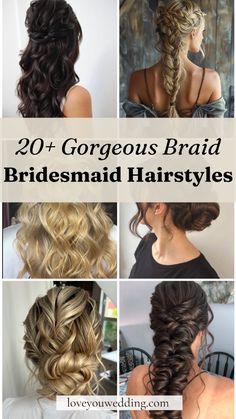 Need the best braided bridesmaid hairstyles? Discover 15 gorgeous braid hairstyles for bridesmaids with short, long, or black hair. Whether you're looking for a braided updo, half up, bun, or down, we have all the braid bridesmaid hairstyle ideas and inspiration you need! Wedding beauty, Wedding hair trends 2024. Bridesmaid Hairstyles With Braids, Bridesmaid Hair Half Up Long, Half Up Hair Do, Bridesmaid Hairdo