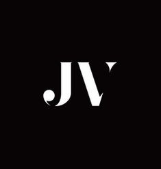 the letters j and v are black and white