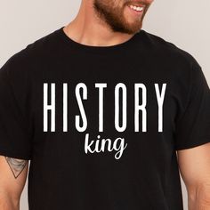 This history shirt makes a totally unique history gift for history teachers and professors, especially during Teacher Appreciation Week and more! Grab this tee today while it's on sale! Delivery Times: ◦ Production: 1 business day on average (maximum: 5) ◦ Shipping: 2 business days on average (maximum: 5) Unisex Fit: ◦ Extra soft, preshrunk unisex t-shirt ◦ Women: Semi-fitted, laidback, rollable, & tuckable ◦ Men: Fitted on upper body & loose around the belly ☞ Size up for a looser fit Soft Materials: ◦ Super soft, preshrunk tee with eco-friendly materials ◦ Black, White, & Navy: 100% soft ring spun cotton ◦ Heather Navy: 65% polyester & 35% cotton ◦ Sport Grey: 90% cotton & 10% polyester History Teacher Shirt, History Teacher Gifts, Funny History, Gifts For History Buffs, History Teacher, History Humor, History Teachers, Teacher Appreciation Week, Gift Teacher