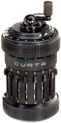 an old camera lens with some sort of attachment on it's side and the words curta written in black