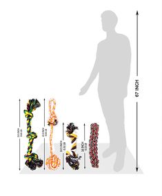 a man standing next to several different types of bracelets