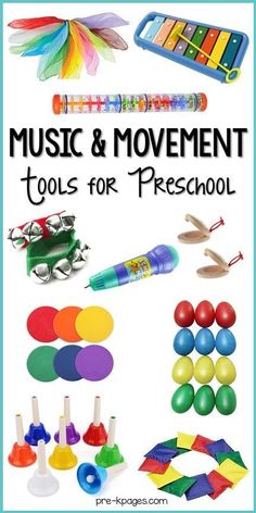 an image of music and movement tools for preschool