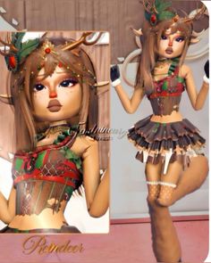 #dresstoimpress #christmas Christmas Outfit Dresses, Sanrio Outfits, Duo Dress, Reindeer Dress, Reindeer Outfit, Outfit Ideas Christmas, Deer Dress, Love U Mom, Roblox Emo Outfits