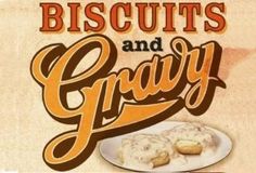 biscuits and gravy advertisement with donuts on plate