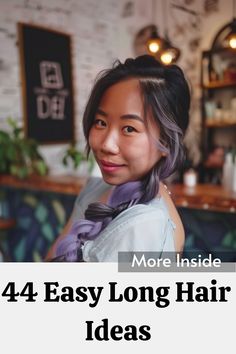 Simplify your hair routine with these 44 easy long hair ideas that are both stylish and effortless! From quick braids and chic ponytails to elegant updos and loose waves, these hairstyles are perfect for any occasion. Discover how to make the most of your long locks with minimal effort and maximum impact. Tap the link for more style inspiration!