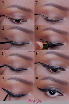 Makeup look Wing Eyeliner Tutorial For Beginners, How To Perfect Winged Eyeliner, How To Draw With Eyeliner, Easy Wing Liner Eye Tutorial, Applying Eyeliner For Beginners, Eyeliner Guide Tool, Easy Way To Put Eyeliner, Liquid Liner For Beginners, How To Properly Apply Eyeliner