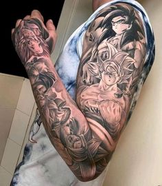 a man with many tattoos on his arm