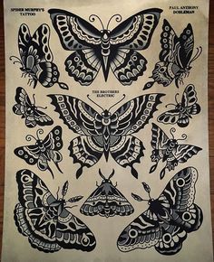 an image of some butterflies on a piece of paper