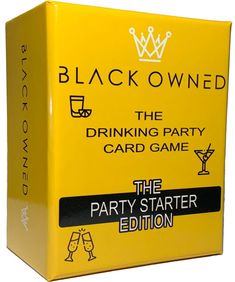 the party starter black owned card game is in its original box and it's now available for pre - order