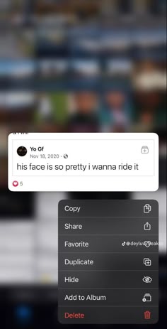 an iphone screenshot with the texting section highlighted in red and black, which reads'this face is so pretty i wanna ride it '