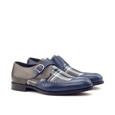 Benz single Monk - Premium Men Dress Shoes from Que Shebley - Shop now at Que Shebley Gray Texture, Staple Shoes, Texture Print, Custom Design Shoes, Custom Made Shoes, Creative Hub, Leather Artisan, Days Left, Navy Gray