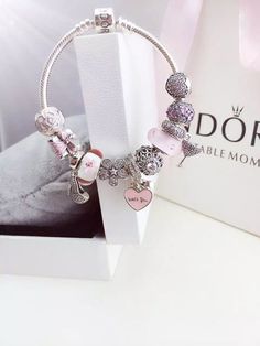 Pandora Inspiration, Outfits Street Styles, Bracelet With Charms, Charms Pandora, Bracelet Pandora, Sterling Silver Charm Bracelet, Pandora Rings