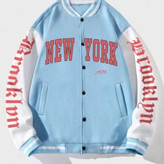 Varsity Coat Size 2xl Mem Blue New York Jacket New In Package Other Sizes Available Men Varsity Jacket, Ralph Lauren Harrington Jacket, New York Jacket, Blue New York, Blue Sweatpants, Beige Plaid, Varsity Jacket Men, Harrington Jacket, Polo Dress