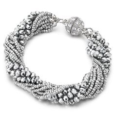 PRICES MAY VARY. Silver Color Crystal Beads Multi-Strand Bracelet with Rhinestone Ball Charm Magnetic Clasp 1)Length: 20CM(7.87"); Bead Size: 12MM(0.47") 2)Total Weight: 24.9g 3)Material: Alloy; Rhinestones and Simulated crystal 4)Package: Jewelry Box with Brand Name COOLSTEELANDBEYOND 1)Length: 20CM(7.87"); Bead Size: 12MM(0.47")
2)Total Weight: 24.9g
3)Material: Alloy; Rhinestones and Simulated crystal
4)Package: Jewelry Box with Brand Name COOLSTEELANDBEYOND Package Jewelry, Multi Strand Bracelet, Crystal Beads Bracelet, Strand Bracelet, Silver Crystal, Magnetic Clasp, Color Crystal, Multi Strand, Womens Jewelry Bracelets