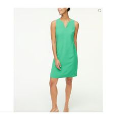 J Crew Factory Classic Suiting Dress Nwt Color: Clover Green Size: 2p 100% Polyester Falls Above Knee Lined Back Zip Machine Wash Item Bo652 Happy Shopping! Style Tags: St Patrick’s Day, Saint Paddy’s, Career Spring Split Neck Dress For Work, Green Mini Dress For Summer Workwear, Summer Split Neck Dresses For Workwear, Split Neck Mini Dress For Work, Spring Workwear Mini Dress With Split Neck, Clover Green, St Paddy, St Patrick’s Day, J Crew Factory