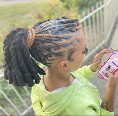 Loc Knot Ponytail, A Barbie Ponytail, Barbie Ponytail With Swoop, Loc Knot Bob, Loc Knots, Real Locs, Knot Ponytail