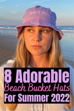 I have never seen a cuter selection of beach bucket hats! These bucket hats are so perfect for the summer, I especially love the surfboard designs. #beachbuckethats #beachyhats #buckethatoutfits