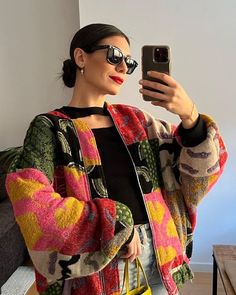 Colorful Life Aesthetic, Fun Colorful Outfits, Fun Jackets, Funky Jacket, Colorful Jacket, Zara Outfit, Vibe Clothes, Vincent Van