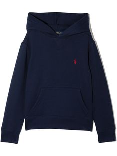 Cruise navy cotton blend Polo Pony hoodie from RALPH LAUREN KIDS featuring signature Polo Pony motif, classic hood, long sleeves, front pouch pocket and ribbed edge. | Ralph Lauren Kids Polo Pony hoodie Long Sleeve Hoodie With Logo For Fall, Long Sleeve Hoodie With Logo Detail For Fall, Logo Detail Long Sleeve Hoodie For Fall, Hooded Top With Logo Detail For Fall, Blue Cotton Hoodie With Embroidered Logo, Classic Long Sleeve Hoodie With Drawstring, Classic Long Sleeve Sweatshirt With Double-lined Hood, Navy Hoodie With Drawstring Hood For Fall, Casual Blue Hoodie With Logo Detail