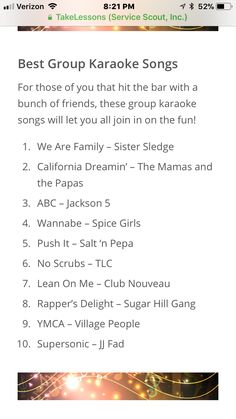 the best group karaoke songs