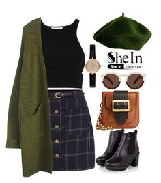 Feeling Green by khriseus on Polyvore featuring polyvore, fashion, style, Jonathan Simkhai, Burberry, Barbour, Illesteva and ootd Outfits Lookbook, Green Beret, Jonathan Simkhai, Mode Vintage, Polyvore Outfits, Polyvore Fashion