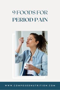 Learn which foods to include for period pain relief during your luteal phase! This post will give you a list foods that you can include in your daily meals and recipes to support your luteal phase with nutrition and reduce symptoms! Find more period remedies and PMS hacks to relieve pain naturally at composednutrition.com. Period Cramp Relief