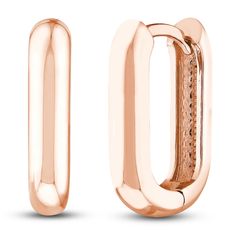 High polished round tubes are fashioned into an oval shape in these timeless women's 15mm huggie earrings. Fashioned in 14K rose gold, the earrings secure in place with hinged backs. Jared The Galleria Of Jewelry, Huggie Earrings, Huggies Earrings, Oval Shape, Fashion Earrings, Hoop Earrings, Rose Gold, Stone, Gold