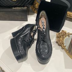 Rochas Heels Black Size 37 Leather Perfect Dress Up Heels Soft Leather Made In Italy Pre Loved Gently Used ( Some Markings As Shown In Pictures) Black Heel, Heels Black, Leather Loafers, Black Heels, Perfect Dress, Shoes Women Heels, Soft Leather, Shoes Heels, In Italy