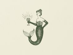 Mermaid Mark by Candor on Dribbble Tattoos Mandala, Tattoos Geometric, Geniale Tattoos, Mermaid Tattoo, Mermaid Tattoos, Identity Design Logo, Skin Art, Fantasy Illustration, Mini Tattoos