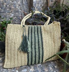 "Decorate your summer look with our Women's Beach Tote Bag, the perfect blend of style and comfort. 🌞🏝 This beautifully designed Large Straw Shoulder Bag brings the spirit of summer to your clothes and is the ideal bag to carry with you on the beach or every day items.👙🕶 Made with premium Paper Yarn, it adds a layer of textural intrigue to our classic Straw Tote Bag design. 💖 Each piece bears the mark of handcraft, woven with love and care to ensure its unique charm. The Crochet Shoulder pa Green Straw Shoulder Bag For Vacation, Green Shoulder Straw Bag For Vacation, Green Woven Shoulder Bag For Vacation, Green Jute Bag For Vacation, Handwoven Green Crochet Beach Bag, Green Woven Crochet Bag For Beach Season, Beachy Handwoven Crochet Bag For Vacation, Handmade Green Shoulder Bag For Beach, Handwoven Summer Crochet Bag For The Beach